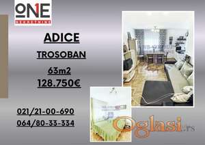 Trosoban stan, novogradnja. Pozicija na kraju Telepa, sam početak Adica !!!